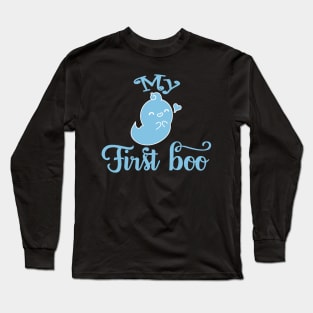 My First Boo. My First Halloween. Halloween Costume for Babies. Long Sleeve T-Shirt